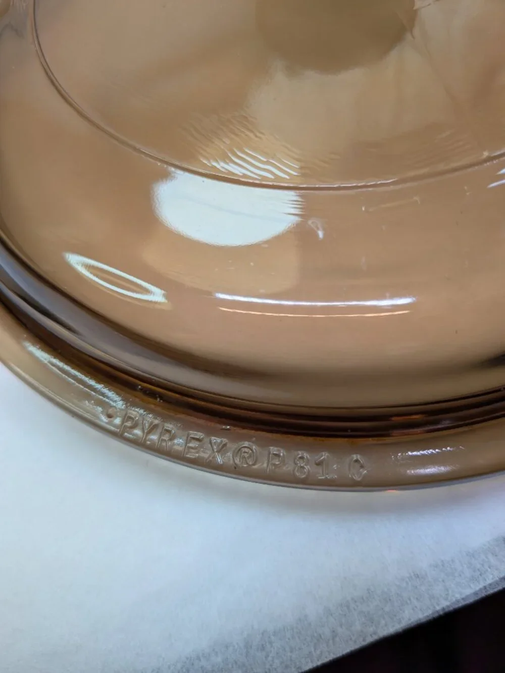 Vintage Visions Amber Glass 0.5L Saucepan & Lid Petit Pot V-0.5-B matching lid